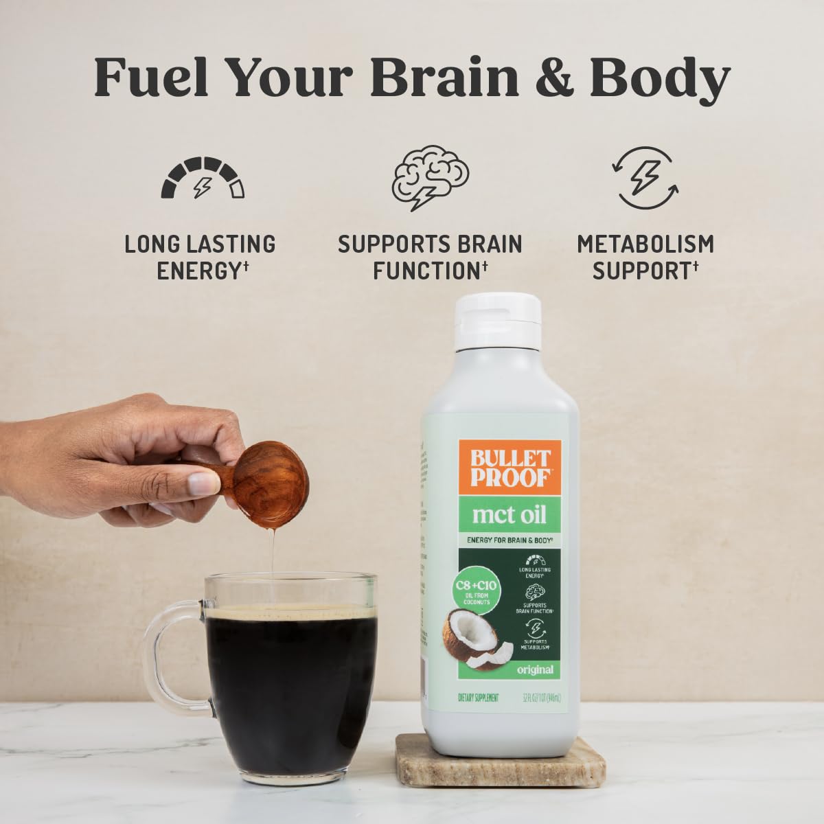 Bulletproof MCT Oil C8 & C10 – Unflavored, Non-GMO

