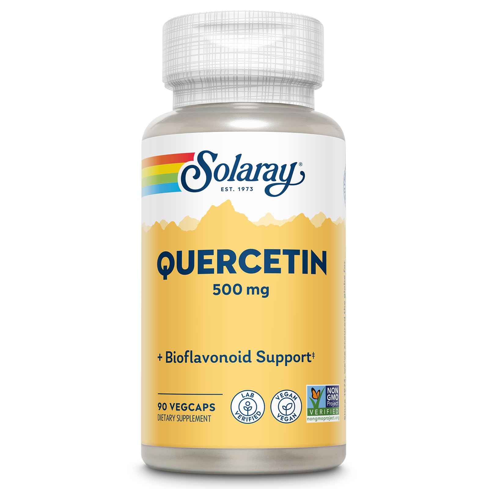 Solaray Quercetin 500mg Capsules - Vegan Antioxidant Support

