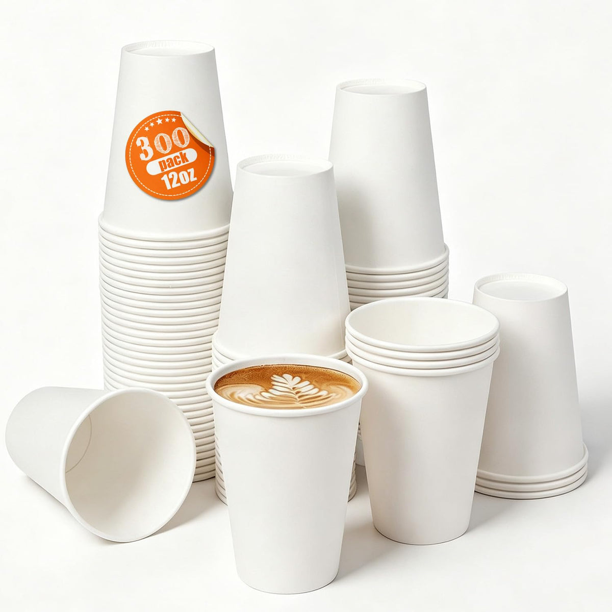 MOUMOULIFE Disposable Paper Cups | Leak-Proof & Recyclable

