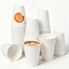 MOUMOULIFE Disposable Paper Cups – Leak-Proof & Recyclable
