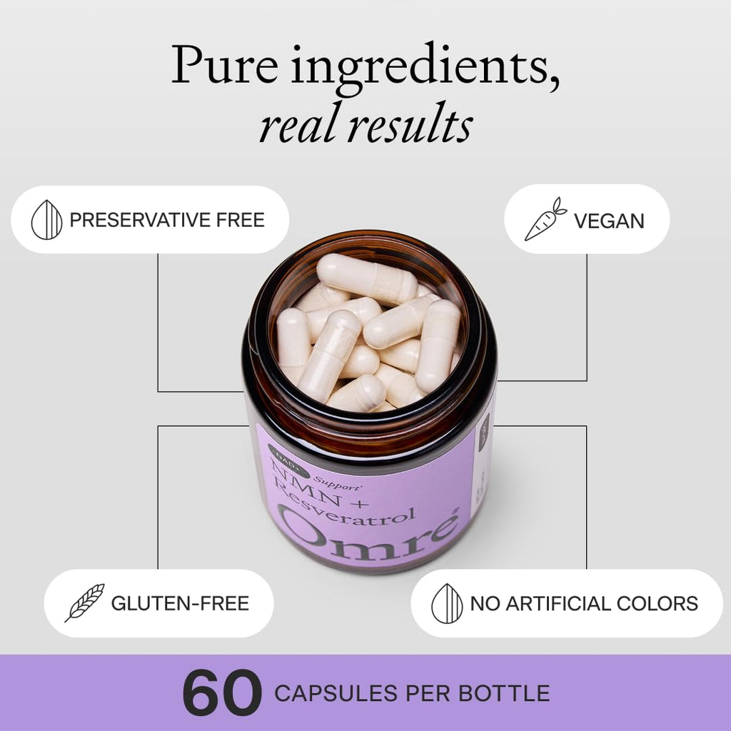 Omre NMN + Resveratrol NAD+ Support | 60 Capsules

