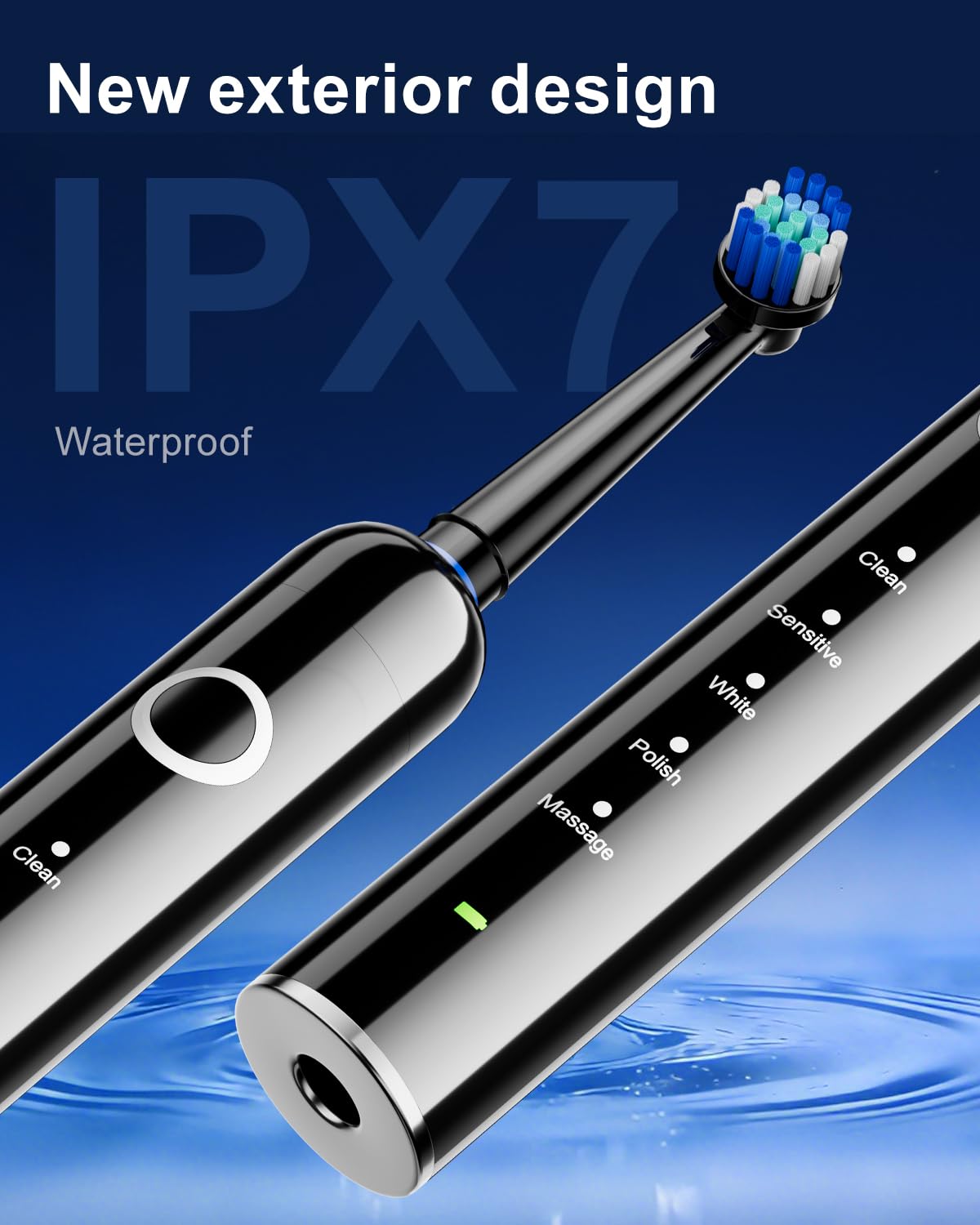 Rotating Electric Toothbrush for Adults | 8 Heads & 5 Modes

