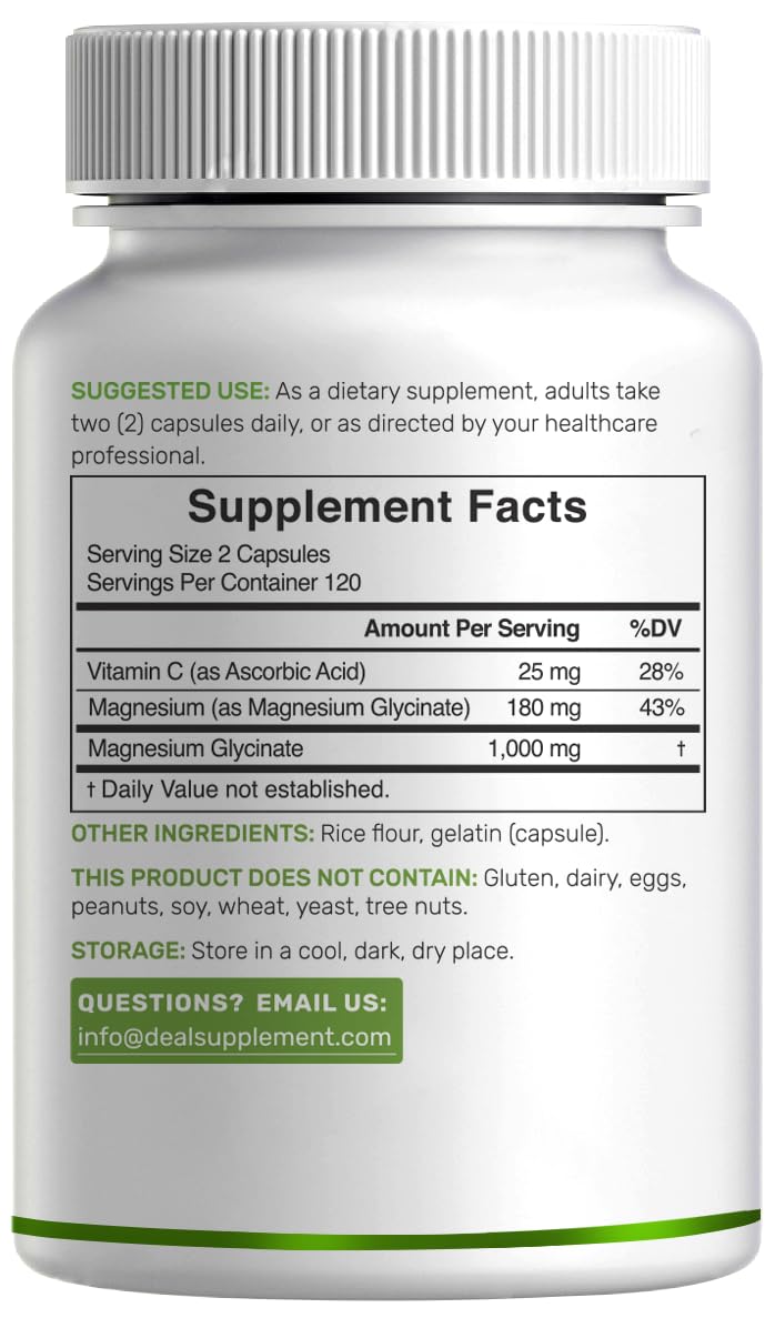 Magnesium Glycinate Capsule Supplement for Absorption

