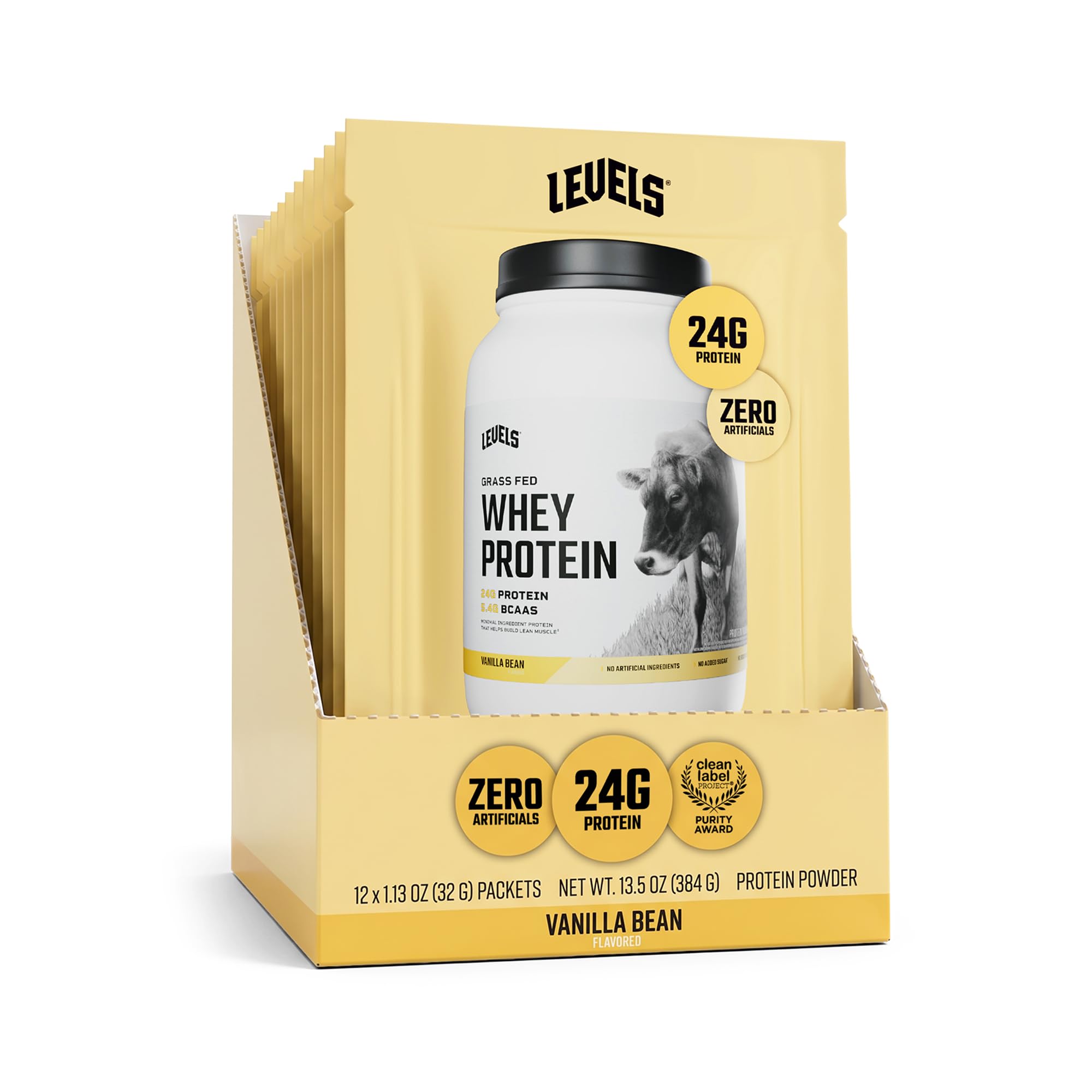 Levels Grass-Fed Whey Protein Powder No Artificials