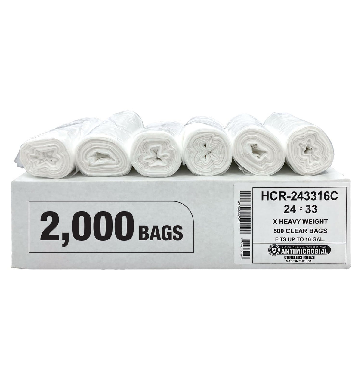 Aluf Plastics High Density Trash Bags - Heavy-Duty