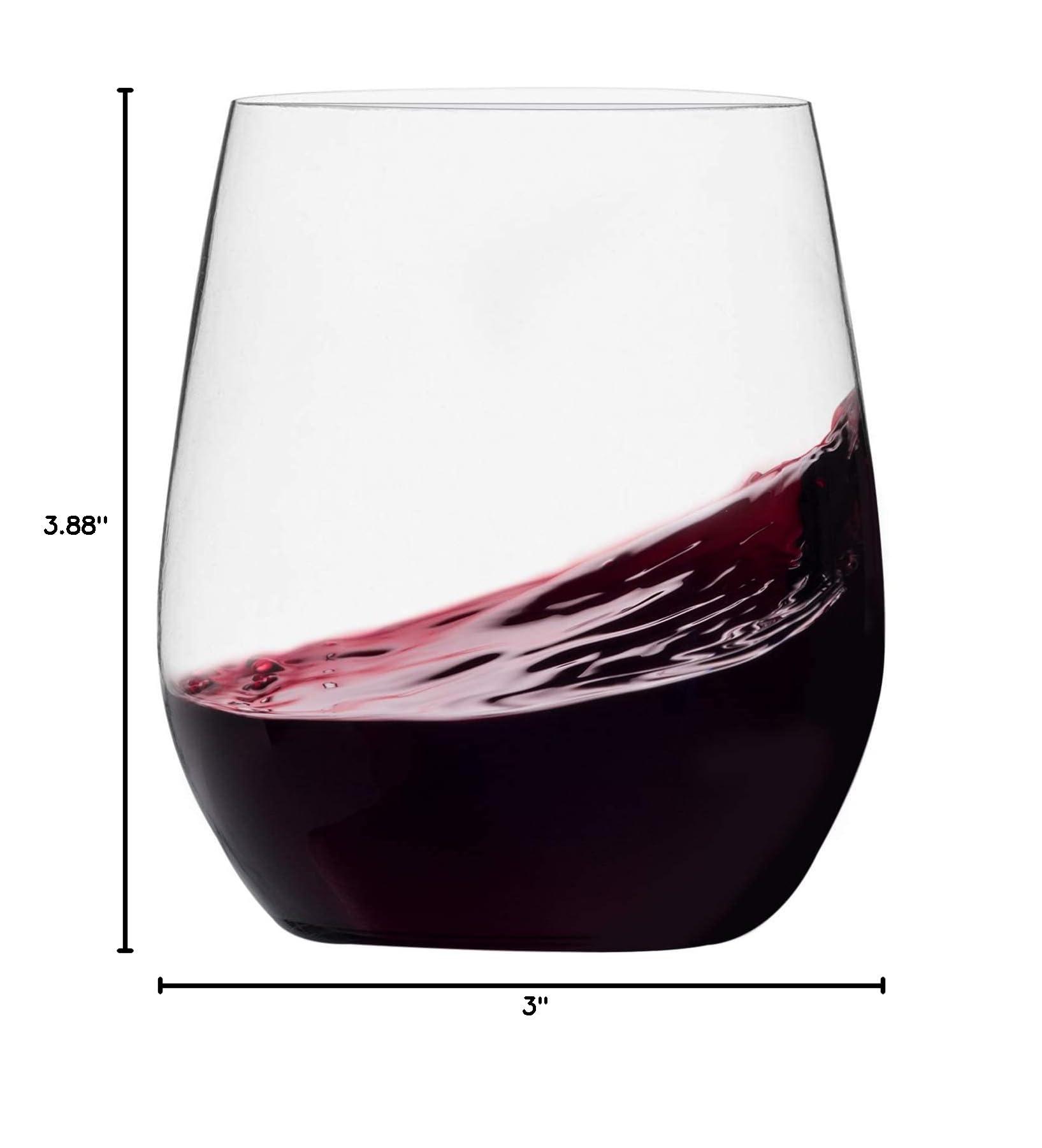 Munfix Disposable Stemless Plastic Wine Glasses

