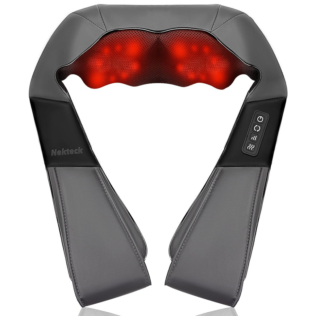 Nekteck Shiatsu Neck Massager with Heat for Relief

