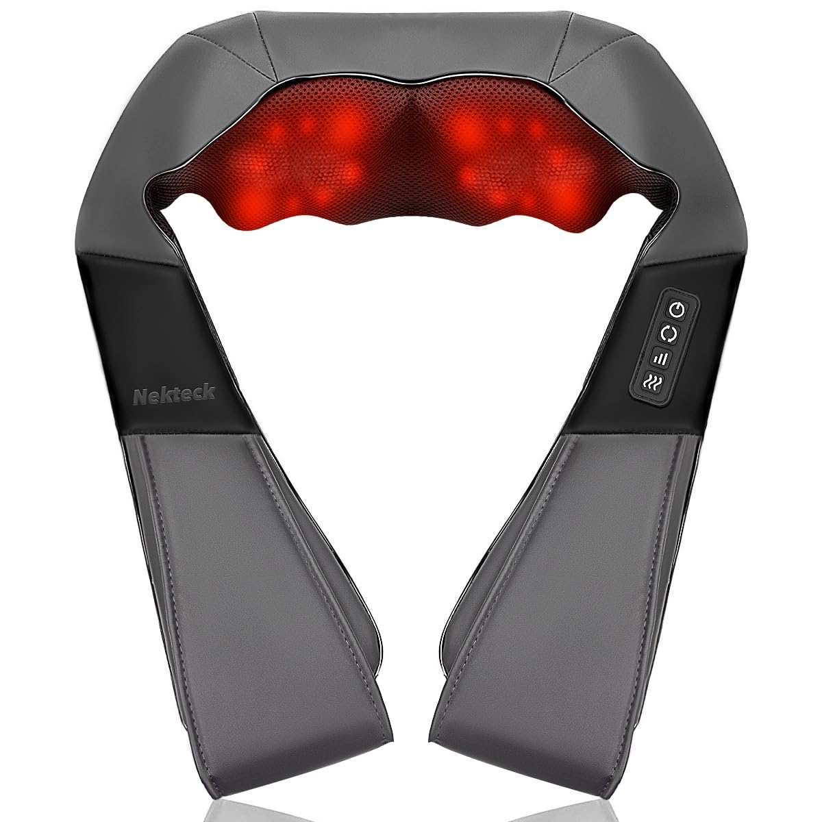 Nekteck Shiatsu Neck Massager with Heat for Relief

