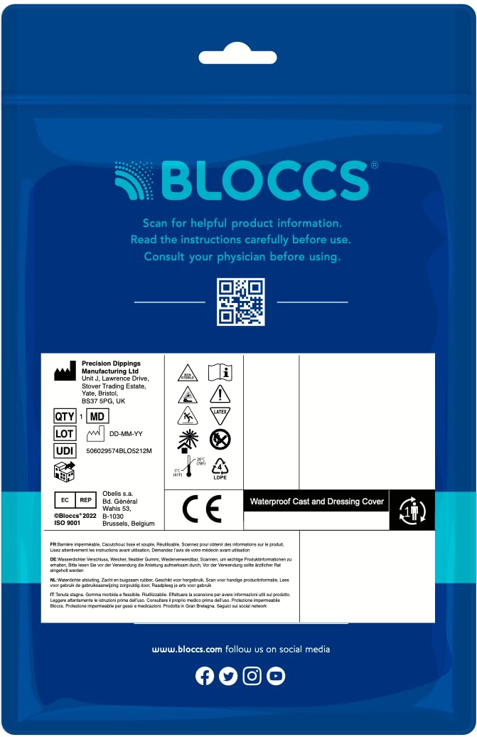 Bloccs Waterproof Arm Cast Cover | Shower and Bath

