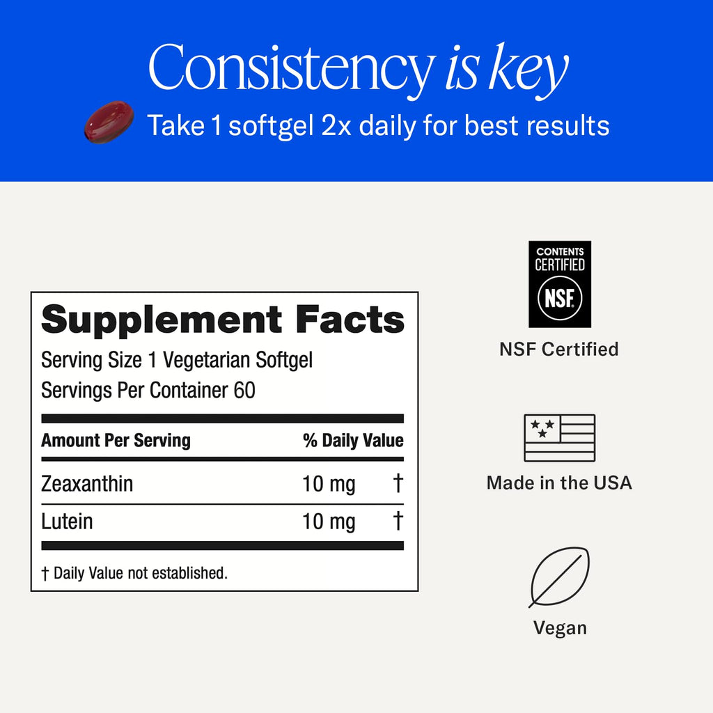 EyePromise Zeaxanthin + Lutein Eye Health Supplements


