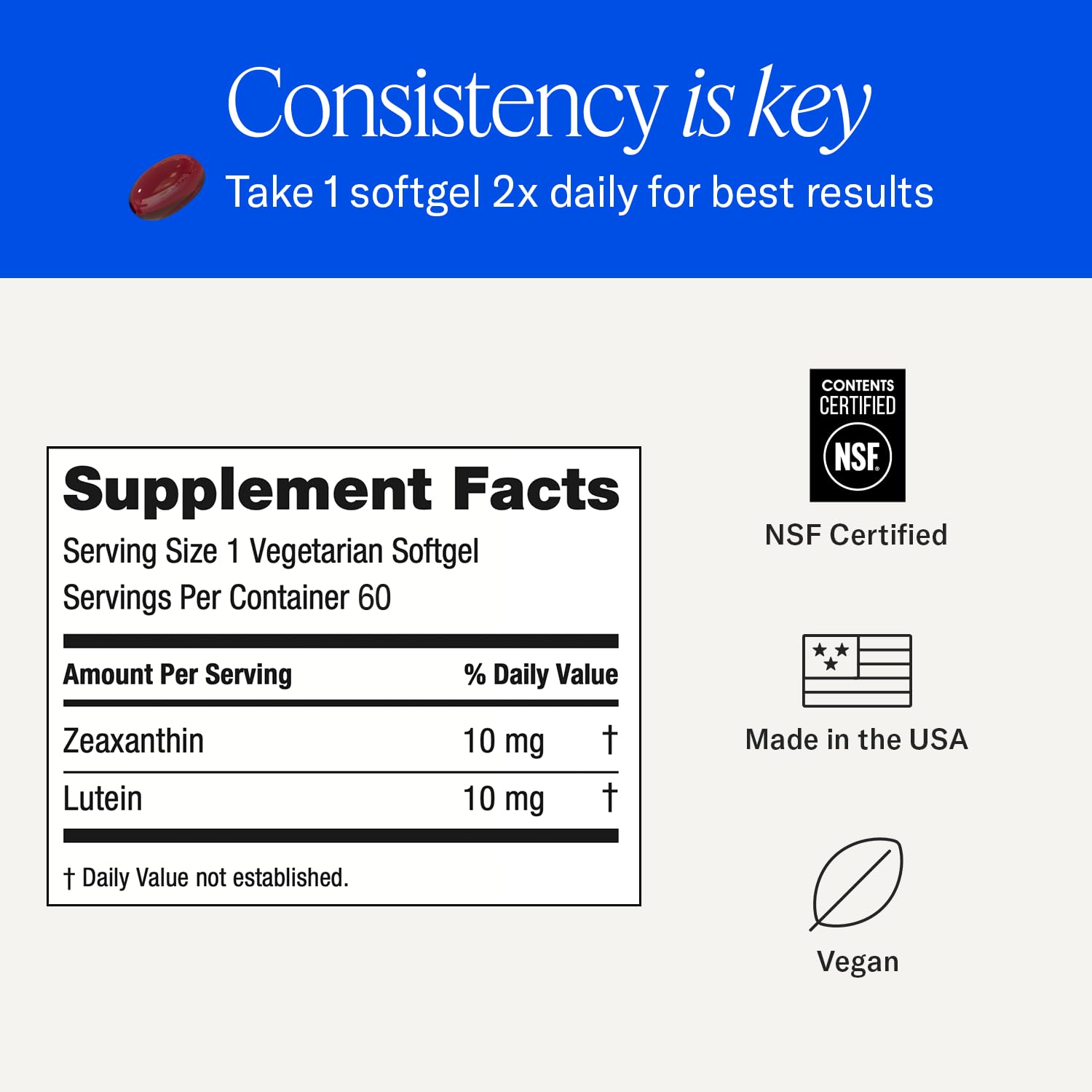 EyePromise Zeaxanthin + Lutein Eye Health Supplements

