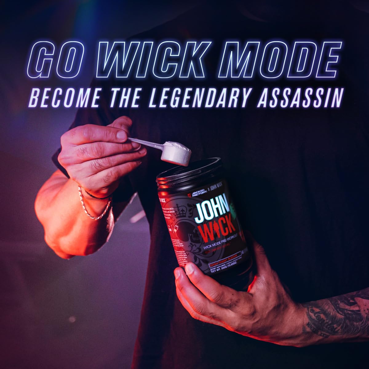 Jacked Factory X John Wick Wick Mode Pre Workout Powder


