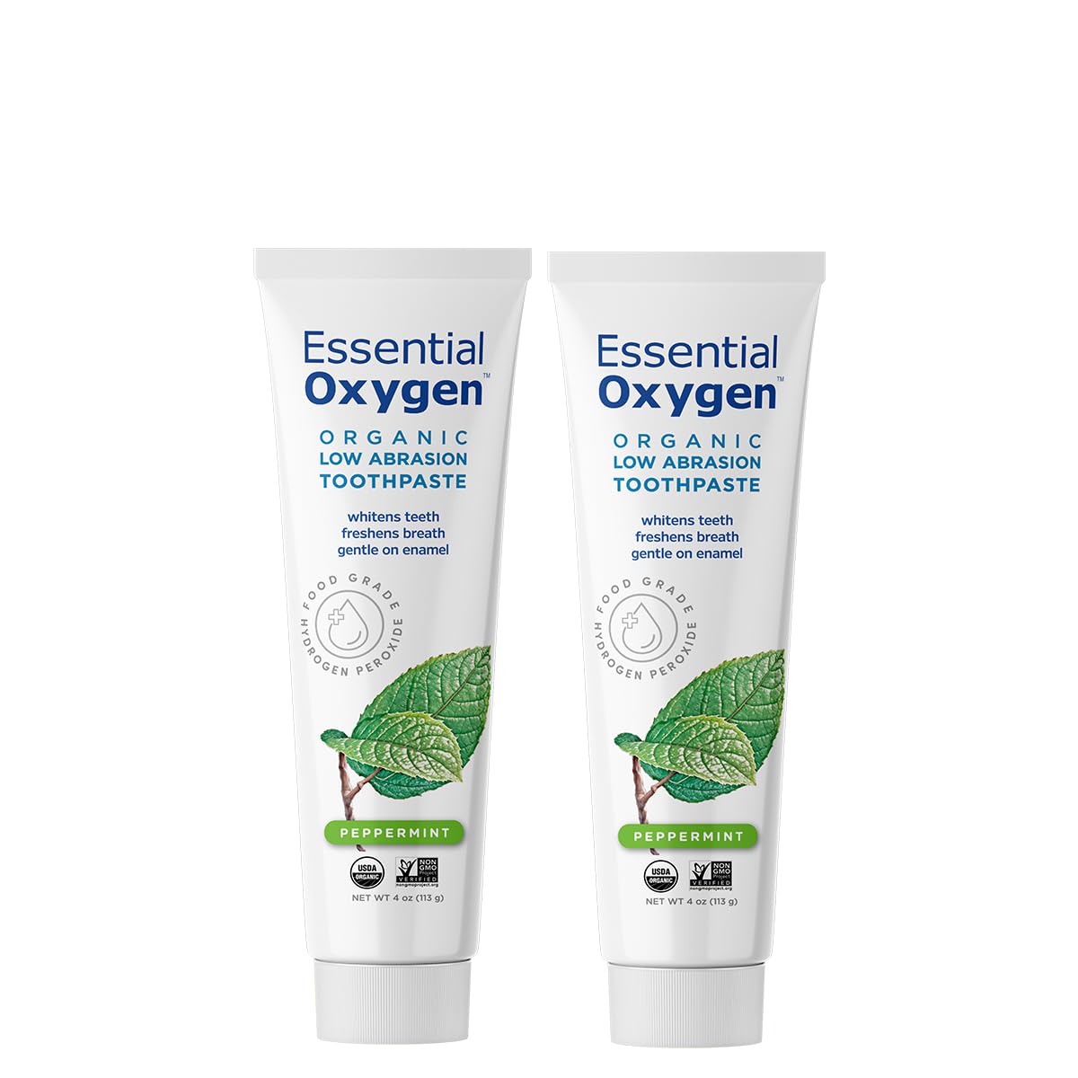 Essential Oxygen Organic Toothpaste - Fluoride-Free, Vegan

