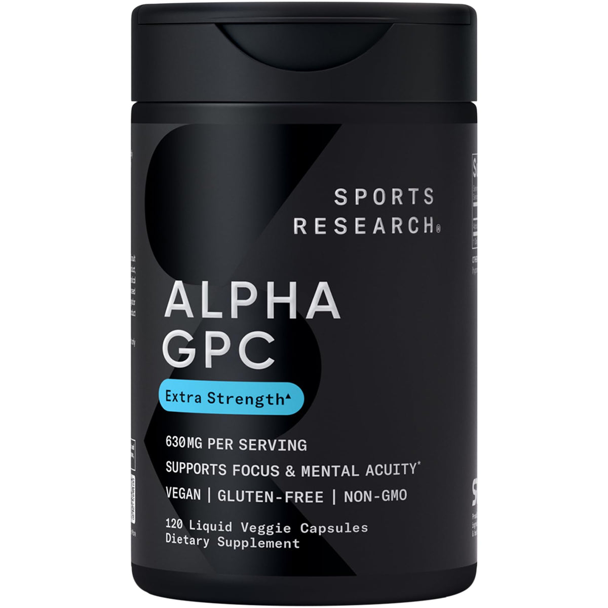 Sports Research Alpha GPC 630mg Extra Strength Dietary Supplement