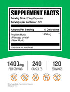 BulkSupplements Psyllium Husk Capsules – Vegan Fiber


