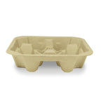 Karat Disposable Drink Carrier Molded Fiber Tray

