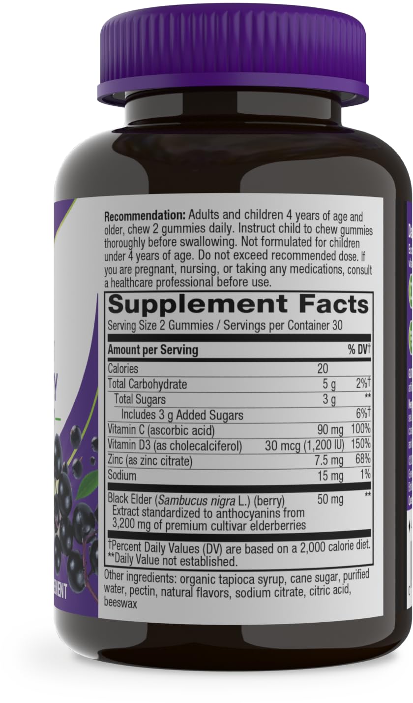 Nature's Way Sambucus Elderberry Gummies Immune Support

