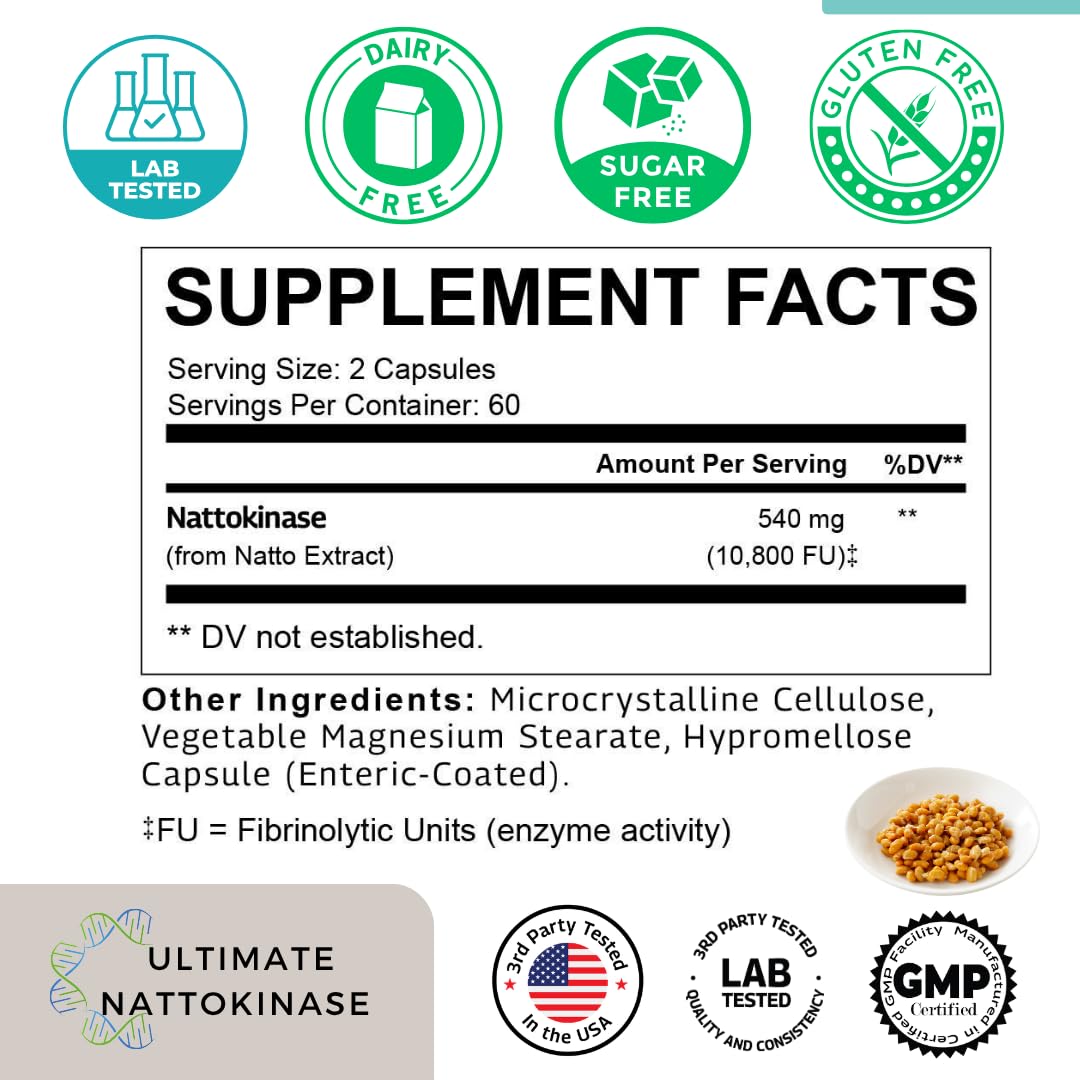 Therexa Nattokinase Enzyme Supplement | Enteric Capsules

