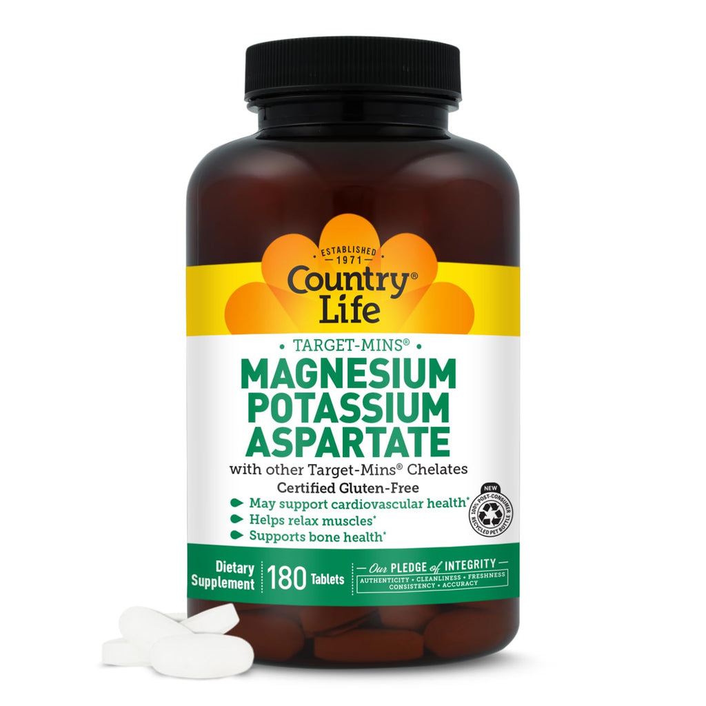 Magnesium Potassium Aspartate Supplement by Country Life

