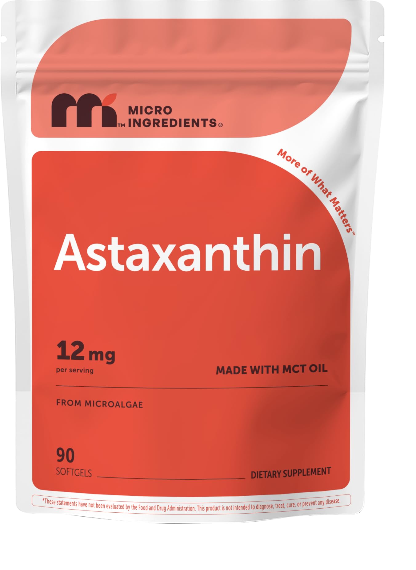 Micro Ingredients Astaxanthin 12mg with MCT Oil

