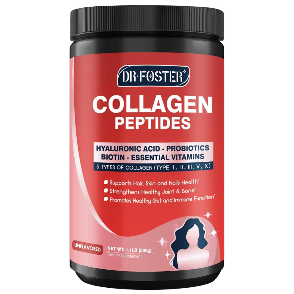 DRFOSTER Multi-Collagen-Peptide Powder with Probiotics

