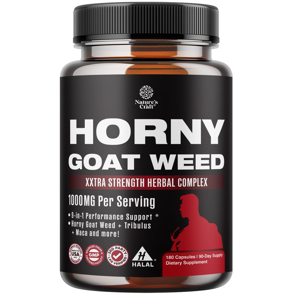 Horny Goat Weed for Men - Extra Strength Herbal Energy

