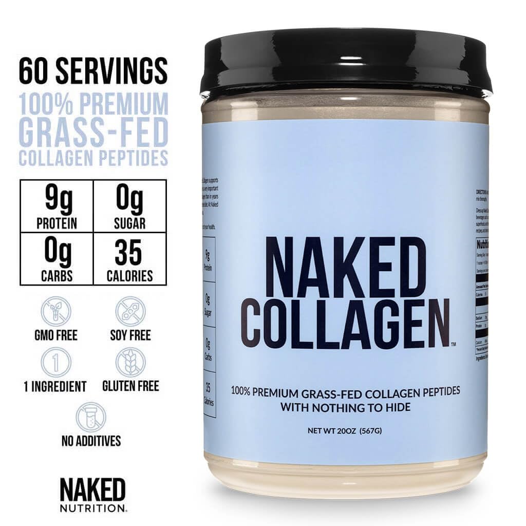 NAKED Collagen Peptides Protein Powder - Grass-Fed NSF Certified

