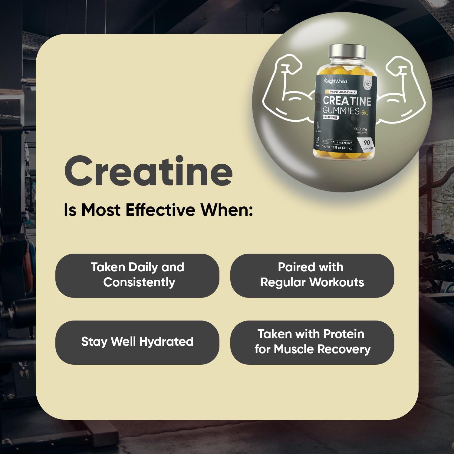 WeightWorld Creatine Monohydrate Supplement | Performance

