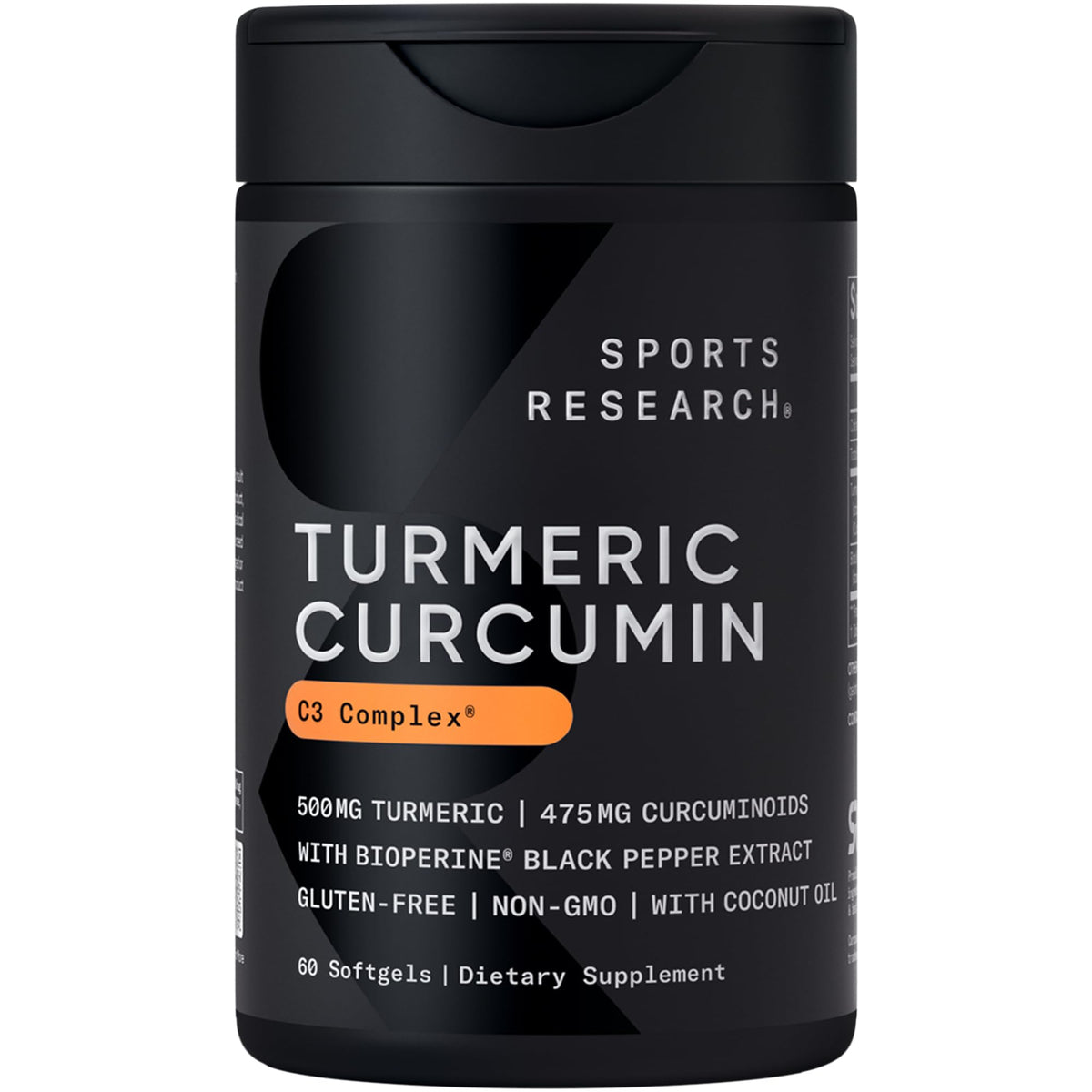 Sports Research Turmeric Curcumin C3 Complex with BioPerine Softgels