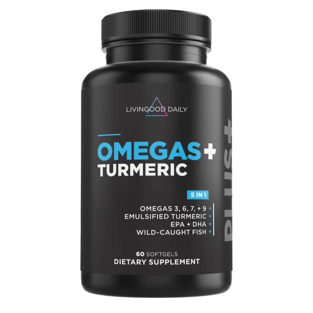 Livingood Daily Omega Supplement with Turmeric Curcumin

