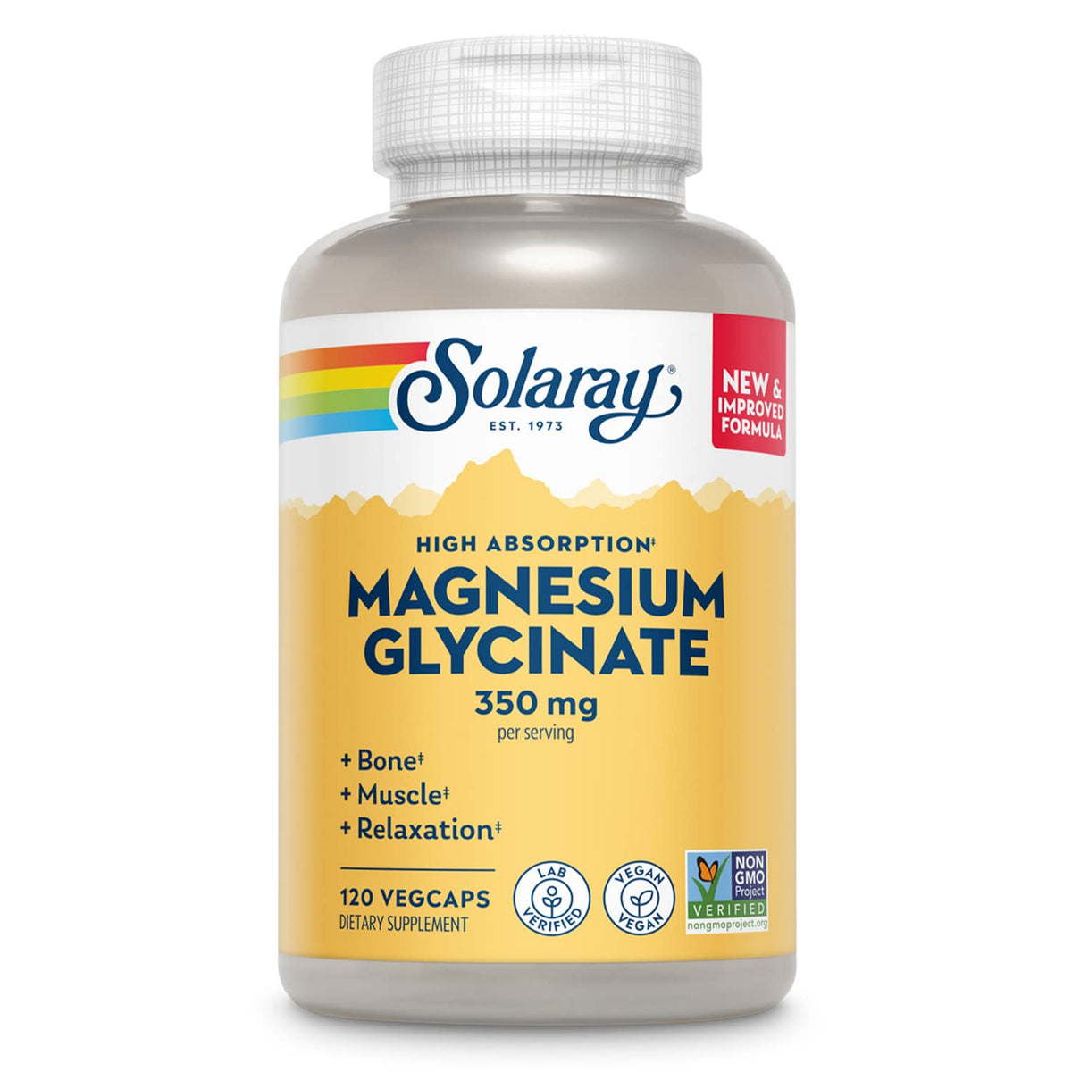 SOLARAY Magnesium Glycinate Capsules with BioPerine