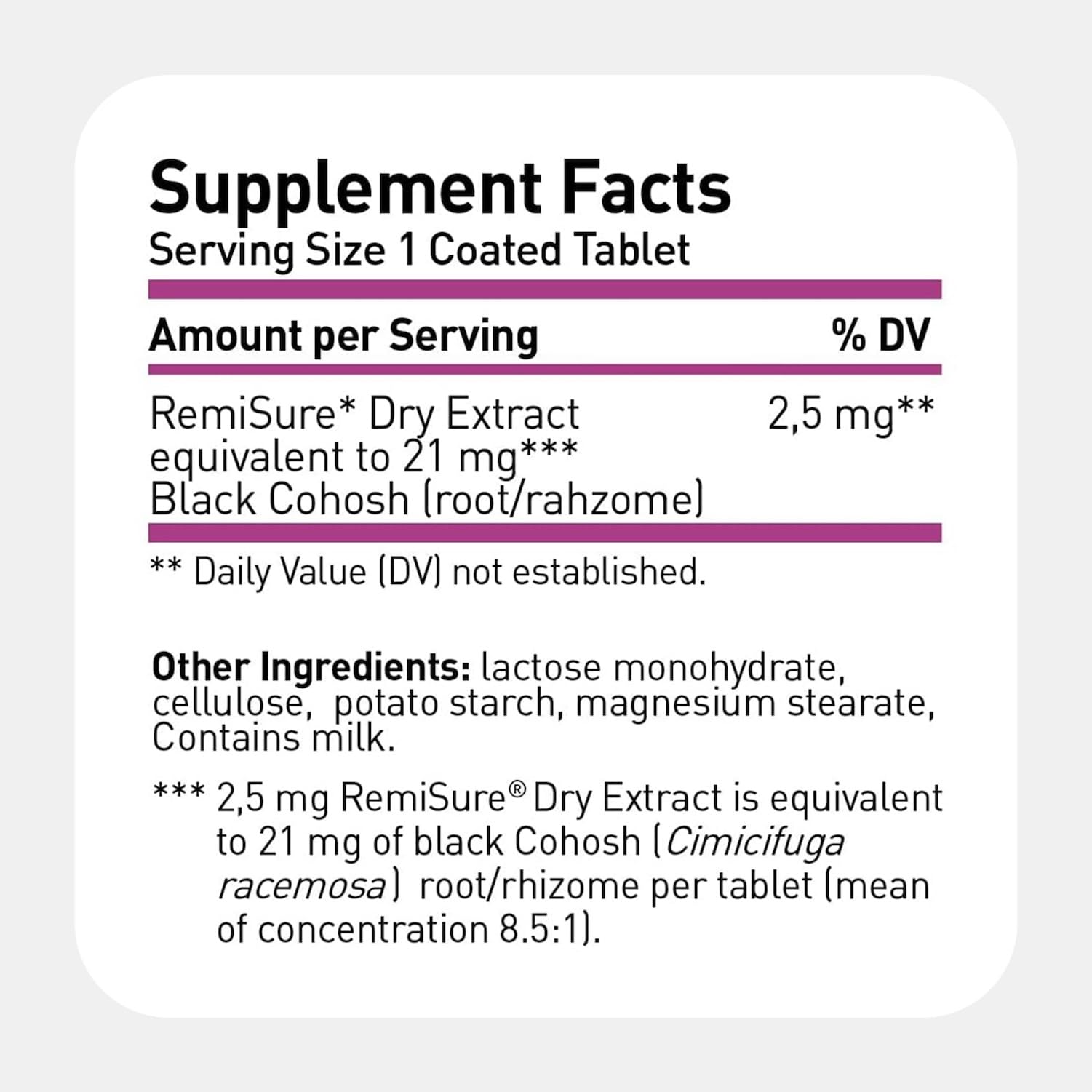 Remifemin Menopause Relief – Clinically Proven Black Cohosh

