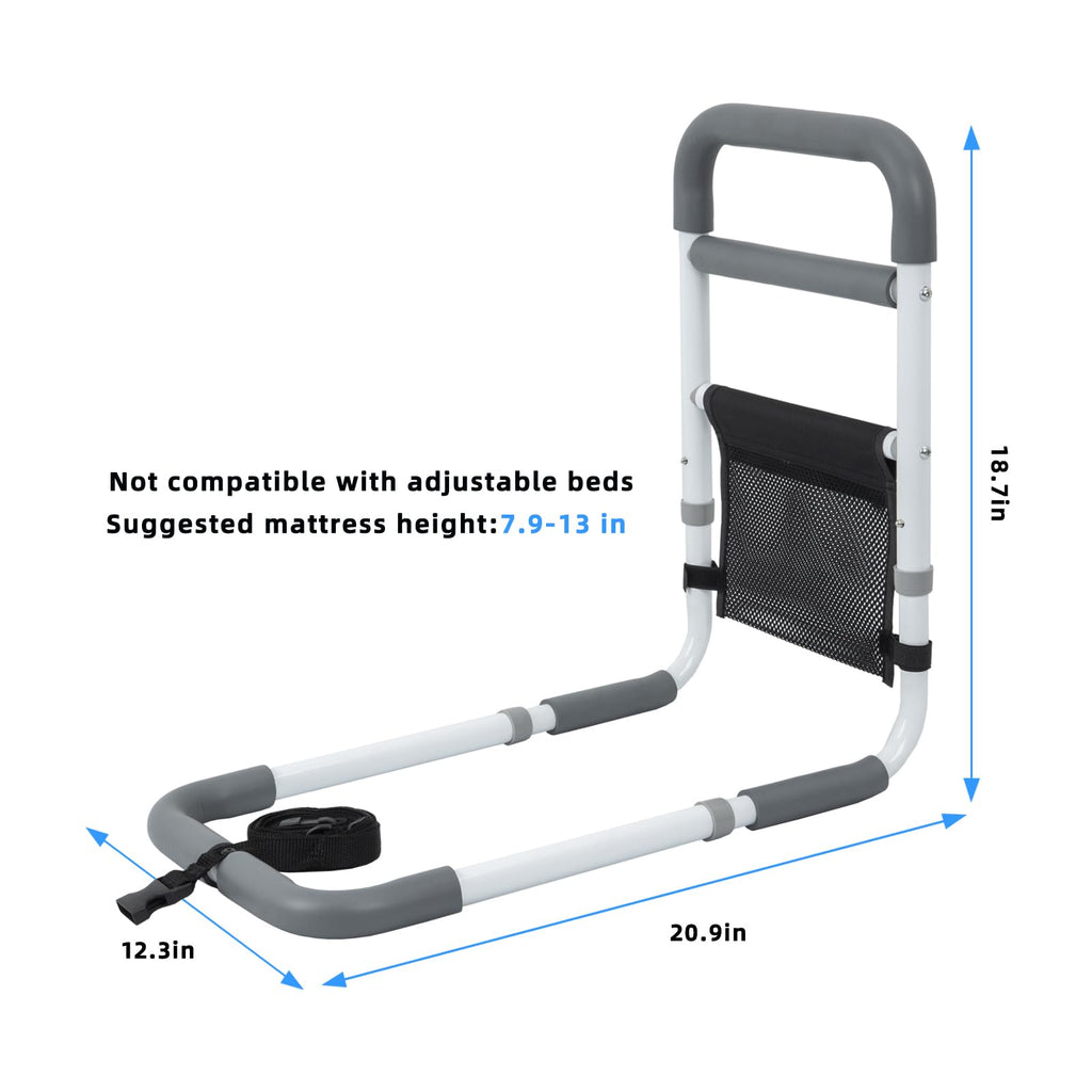 Bed Rail Assist for Seniors with Non-Slip Grip | Easy Install

