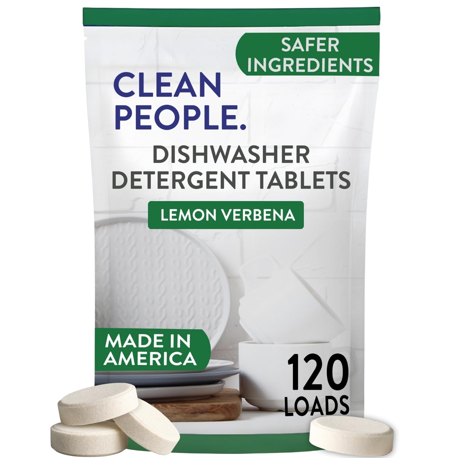 Clean People Dishwasher Detergent Tablets - Enzyme-Powered


