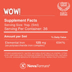 NovaFerrum Wow Liquid Iron for Adults – Vegan & Gluten Free

