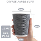 Clawsoff Corrugated Insulated Ripple Cups for Hot or Cold

