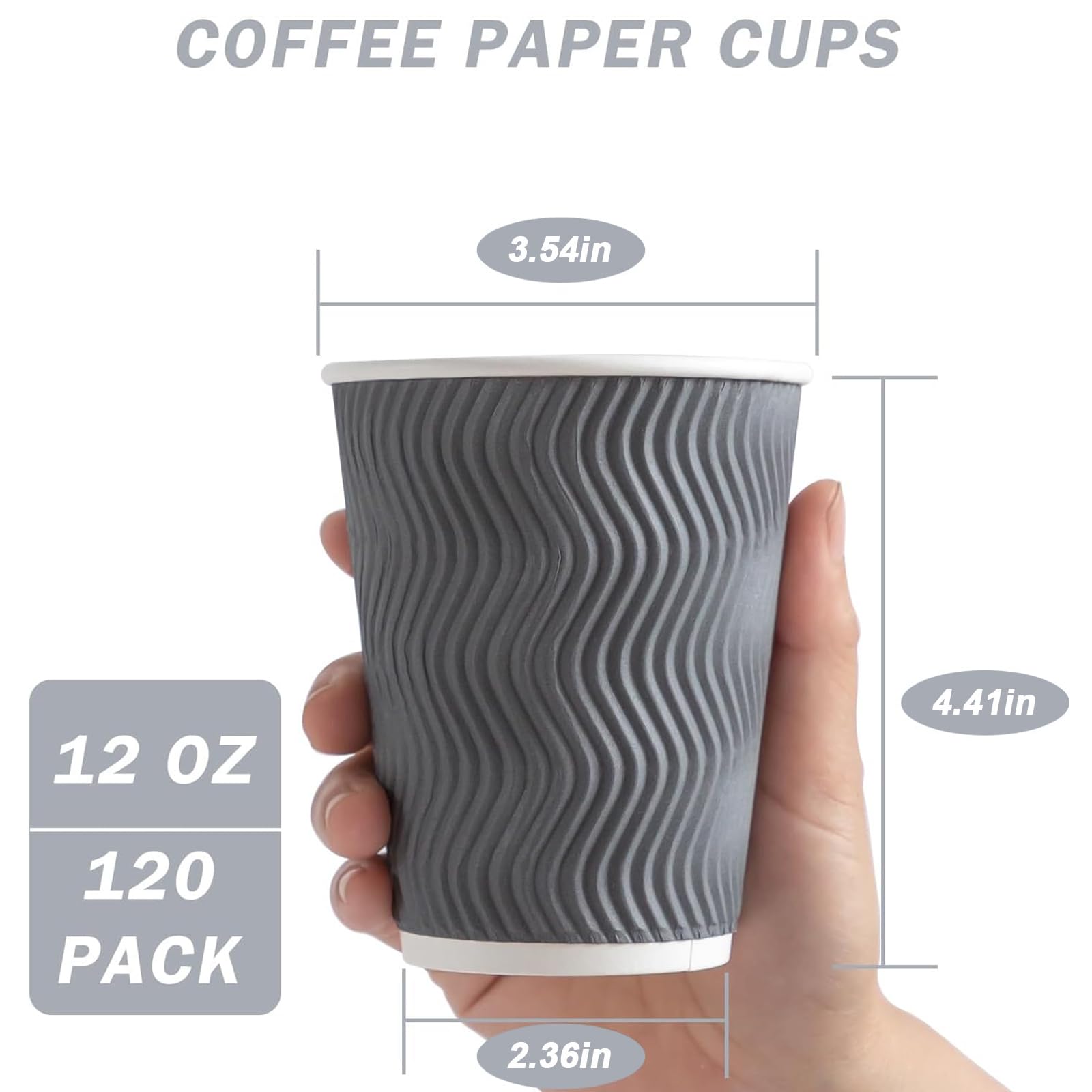 Clawsoff Corrugated Insulated Ripple Cups for Hot or Cold

