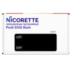 Nicorette 2 mg Fruit Chill Nicotine Gum Stop Smoking Aid

