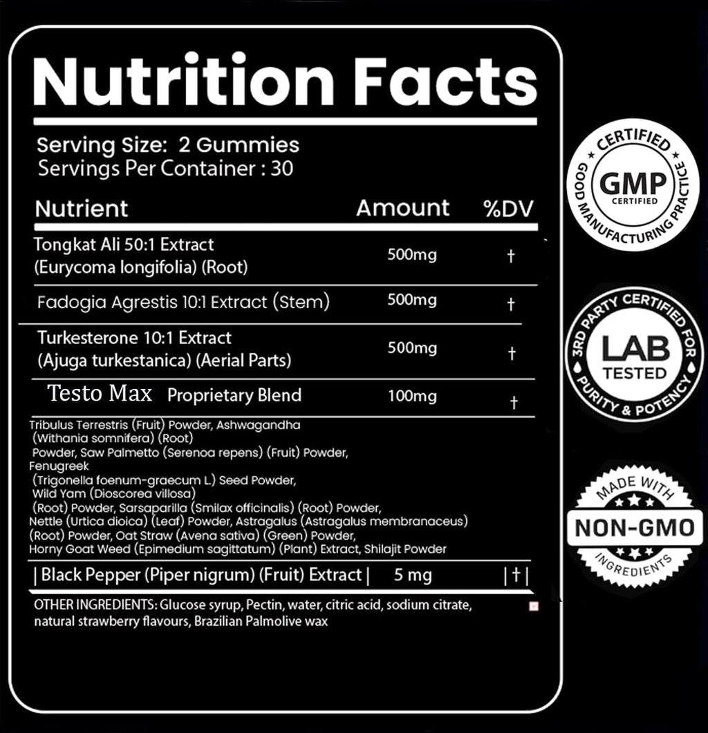 Macro Vital Testosterone Booster Gummies for Men


