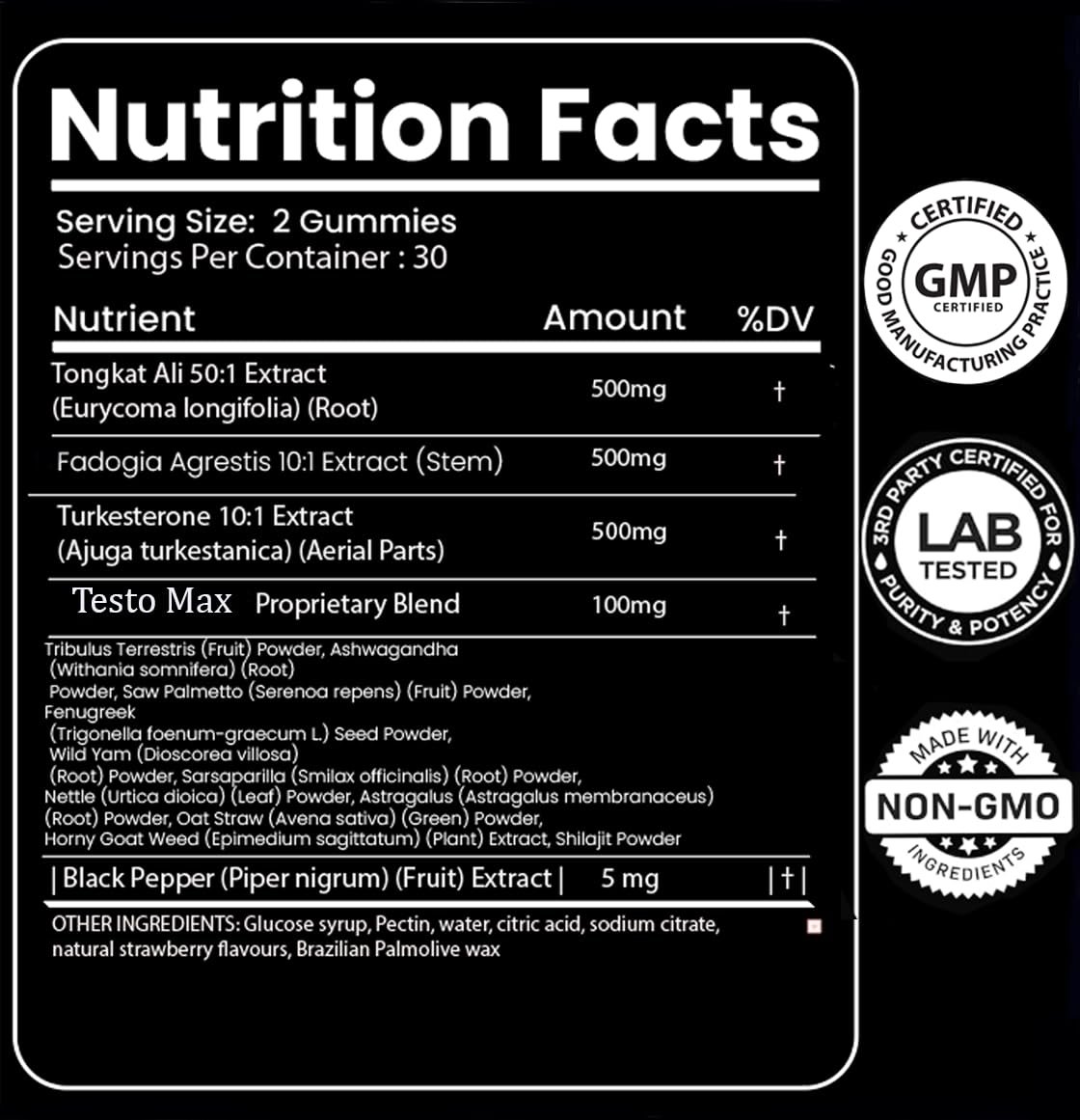 Macro Vital Testosterone Booster Gummies for Men

