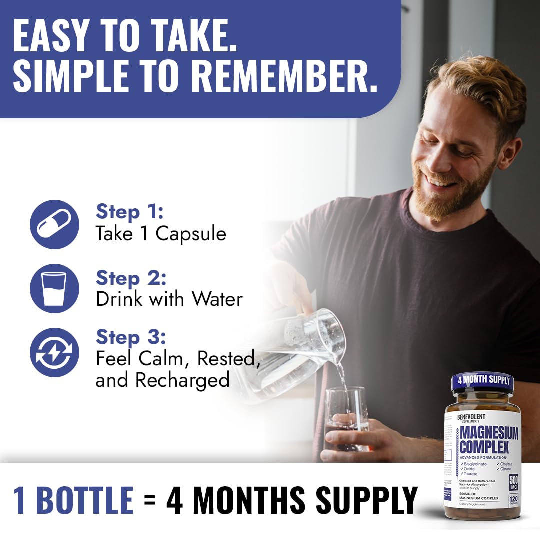 Magnesium Complex Supplement Benevolent Sleep and Muscle

