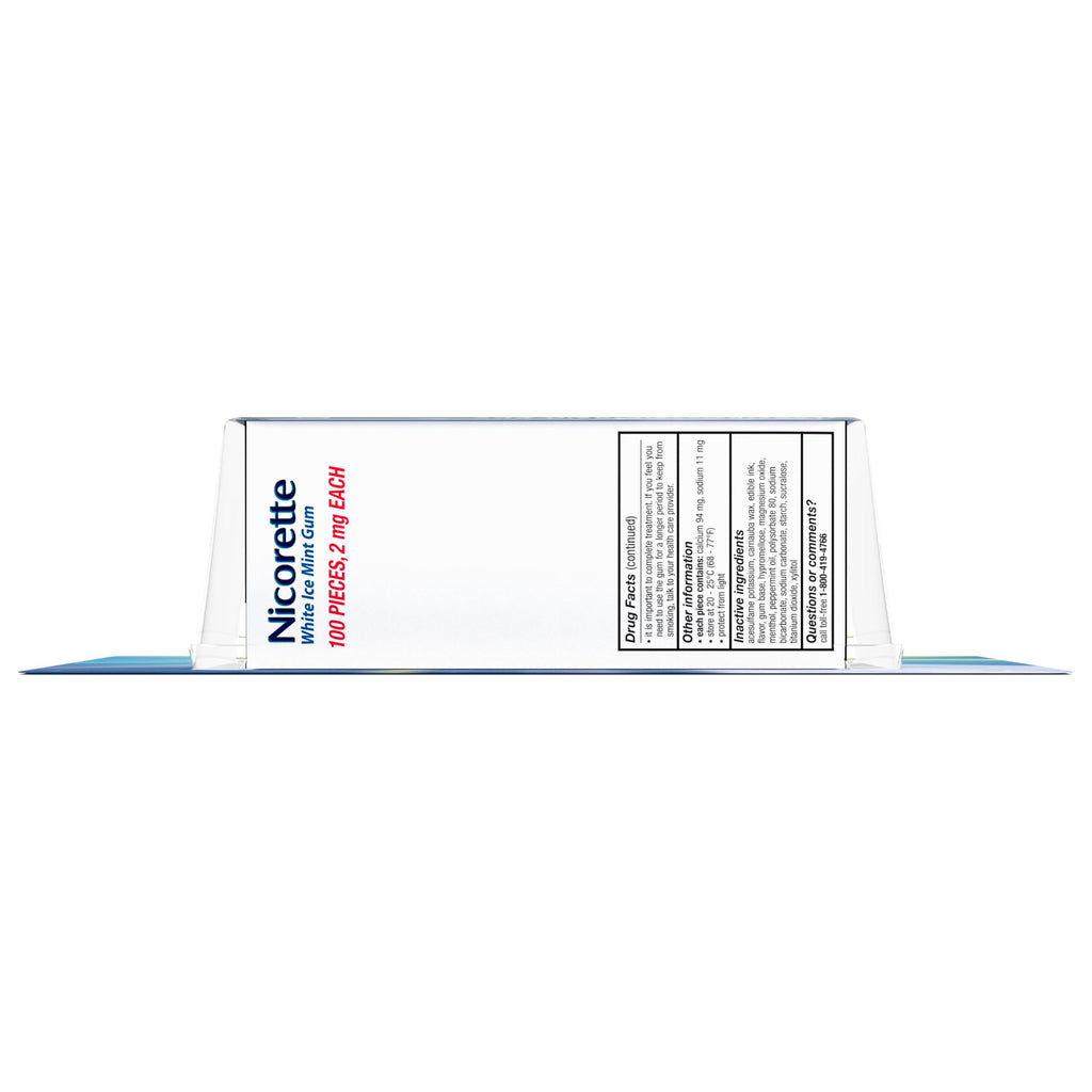 Nicorette Nicotine Gum 2 mg Stop Smoking Aid


