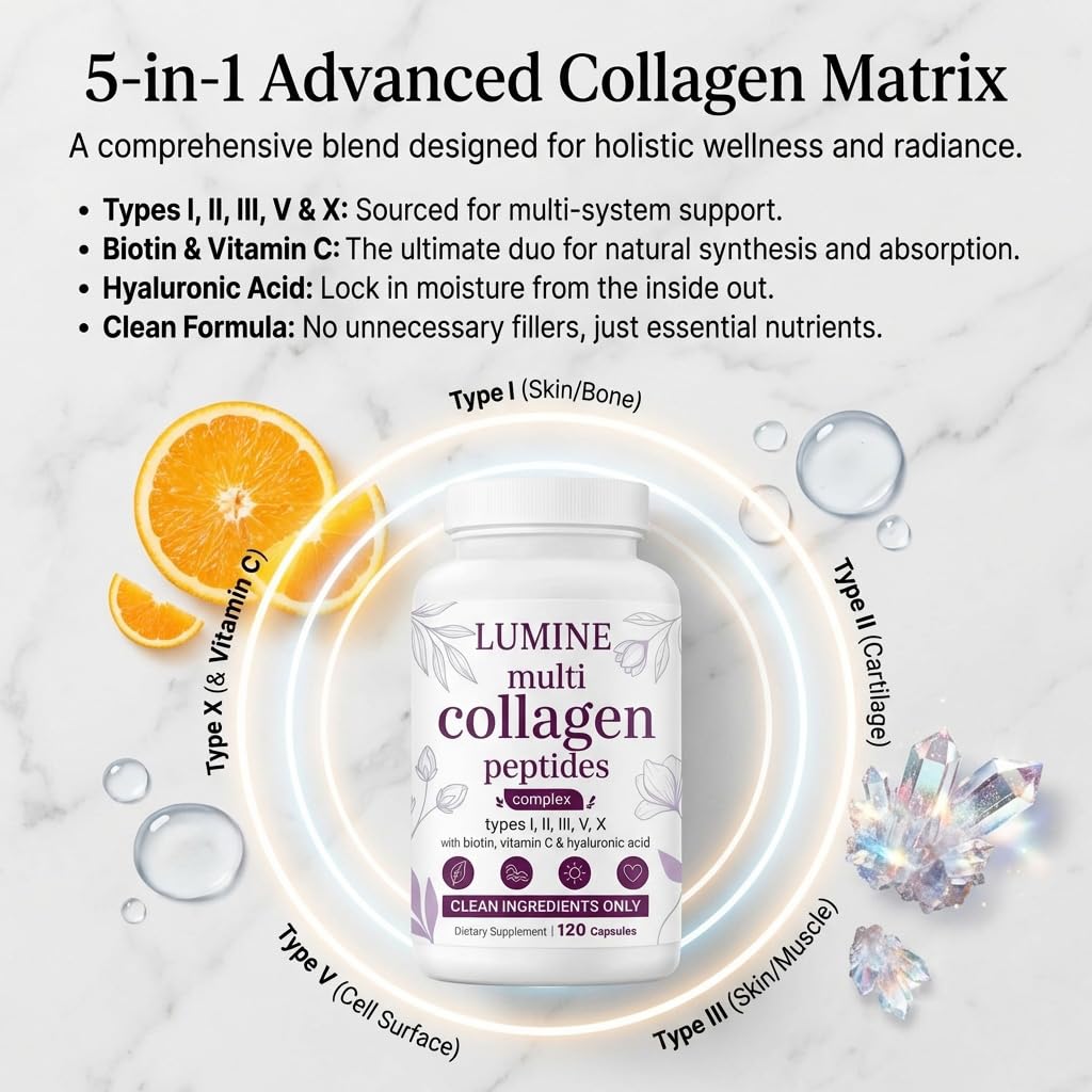 LUMINE Multi Collagen Complex - Vegan & Gluten Free

