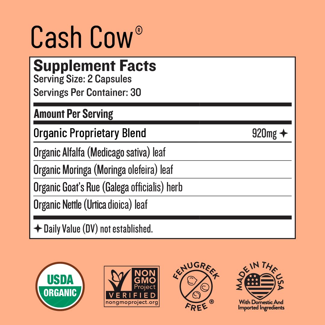 Legendairy Milk Lactation Supplement Cash Cow Organic Vegan

