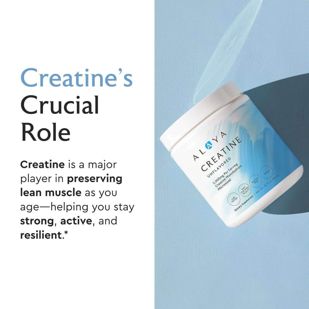 Creatine Monohydrate Powder by Alaya Naturals – Micronized

