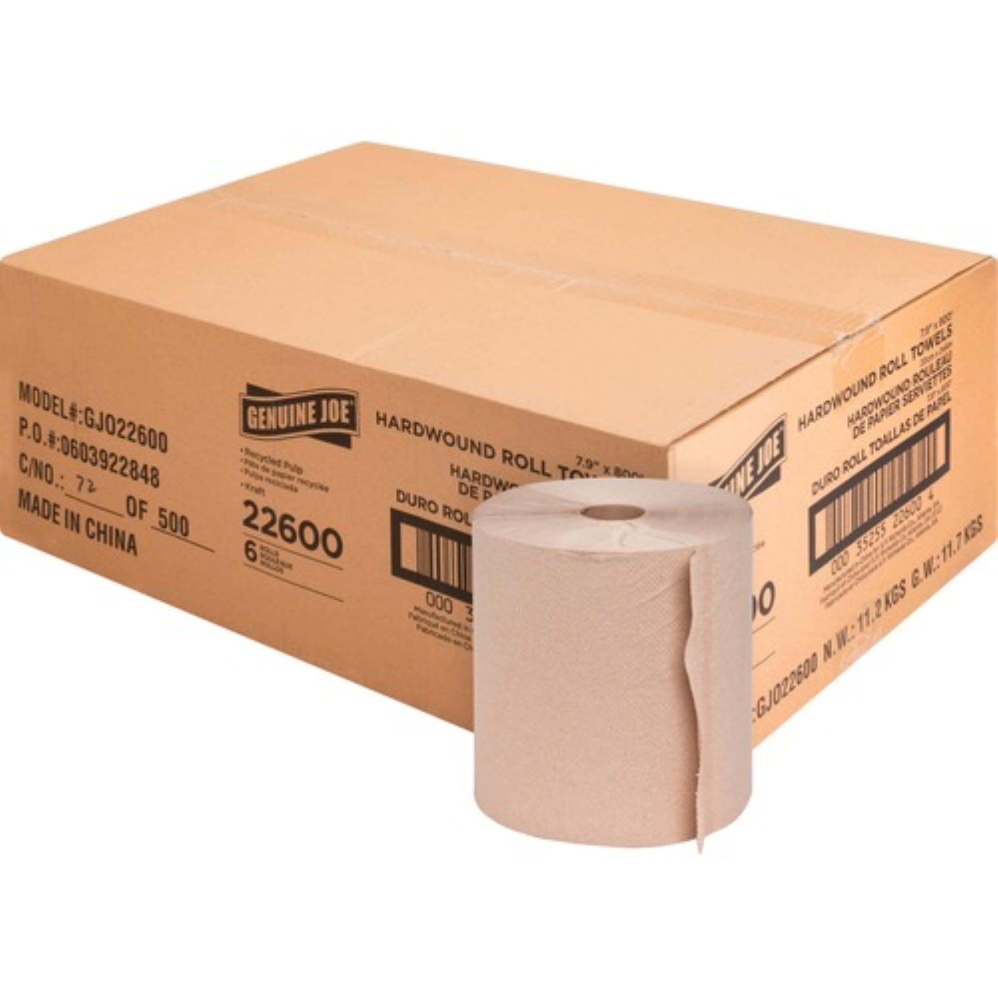 Genuine Joe Embossed Hardwound Roll Towels


