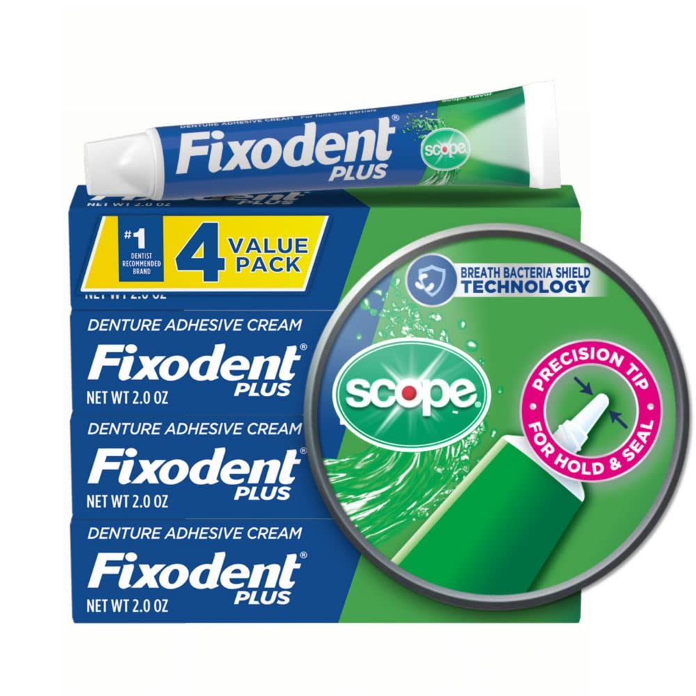 Fixodent Plus Scope Denture Adhesive Cream