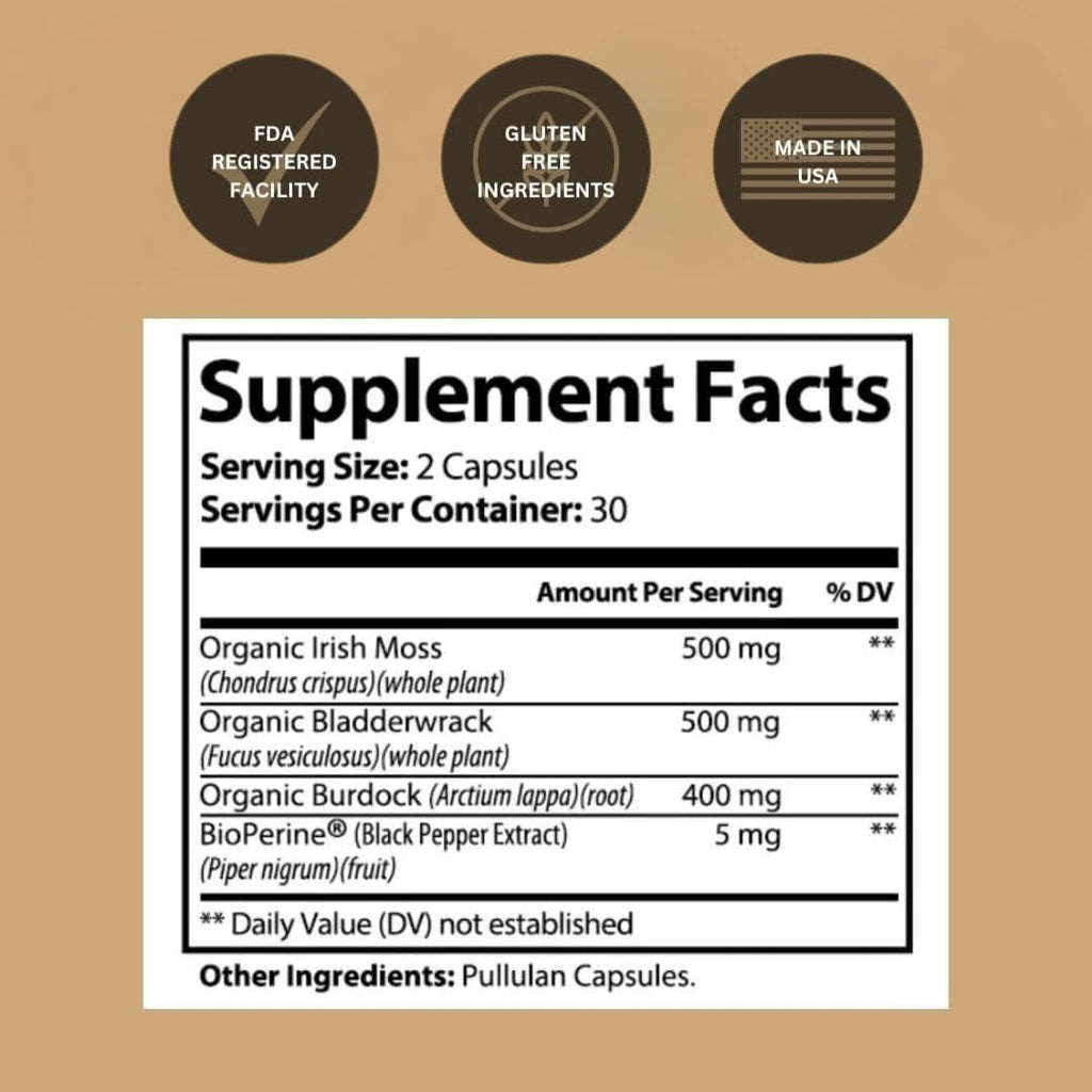 Black Girl Vitamins Sea Moss Capsules | Mineral Rich

