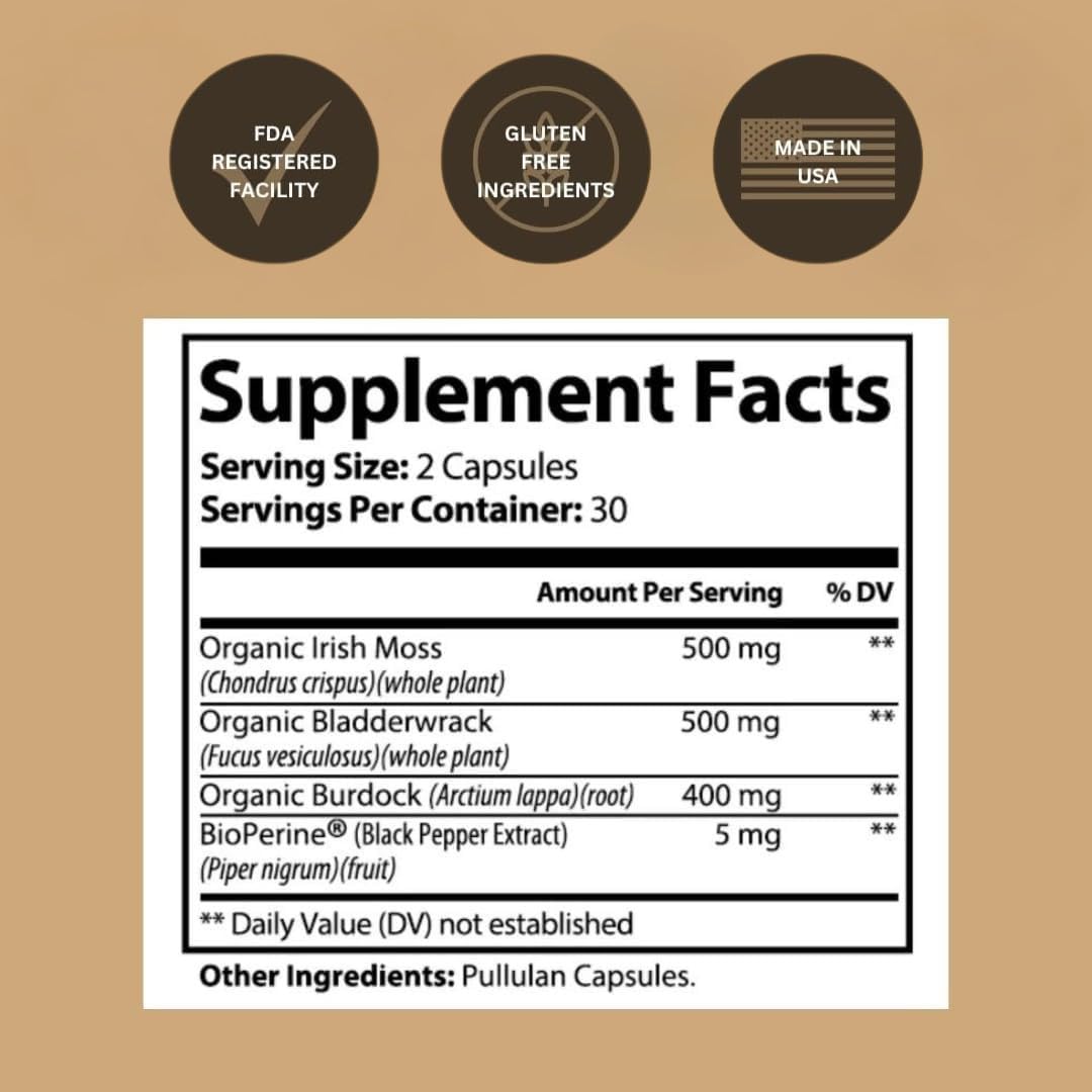 Black Girl Vitamins Sea Moss Capsules | Mineral Rich

