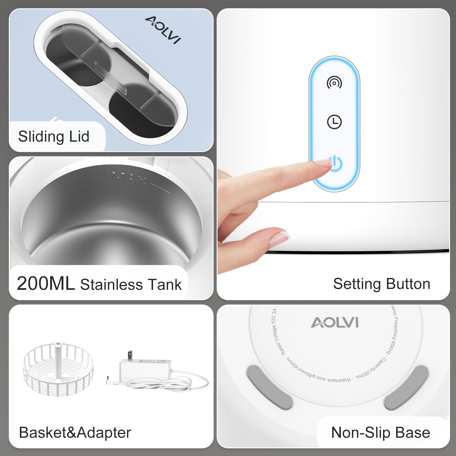Ultrasonic Retainer Cleaner Machine – IPX6 UV Light

